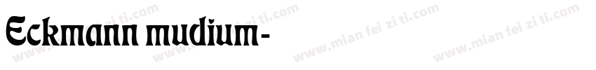 Eckmann mudium字体转换